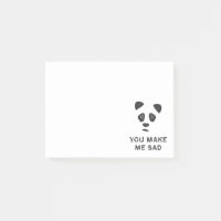 Vous me rendez triste. Panda triste.