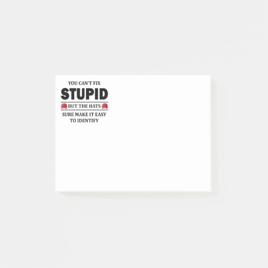 Post-it® Vous ne pouvez pas réparer les bêtises (Devant)