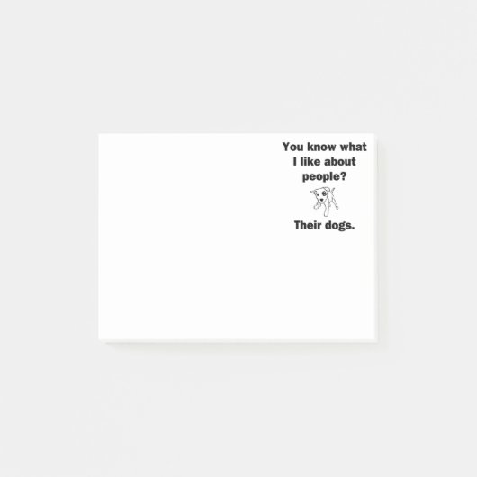 Post-it® Vous savez ce que j'aime chez les gens ? (Devant)