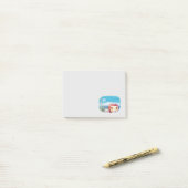 Post-it® Voyage en train avec chat (Sur un bureau)