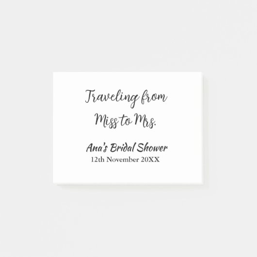 Post-it® Voyage enterrement de vie de jeune fille ajouter n (Devant)