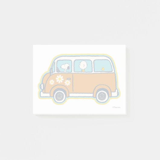 Post-it® Voyage sur route | Peanuts Road Trip Van (Devant)