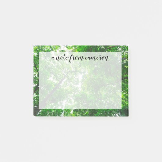 Post-it® Vue ascendante d'arbres (Devant)