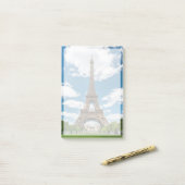 Post-it® Vue de la Tour Eiffel depuis le parc public Champ (Sur un bureau)
