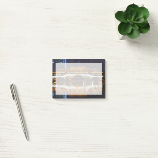 Post-it® Vue nocturne du pont d'Anshun (Bureau)