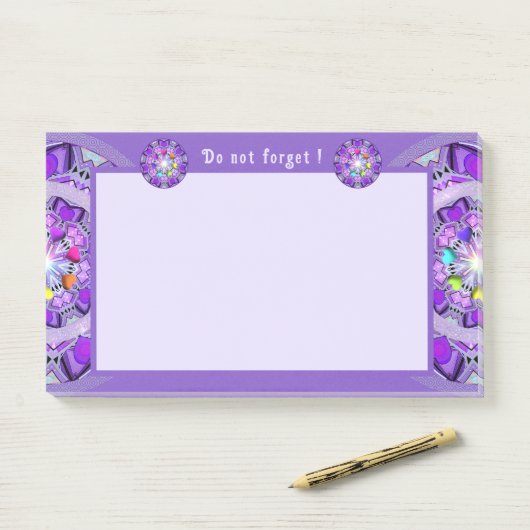 Post-it® W2 pourpre (Sur un bureau)