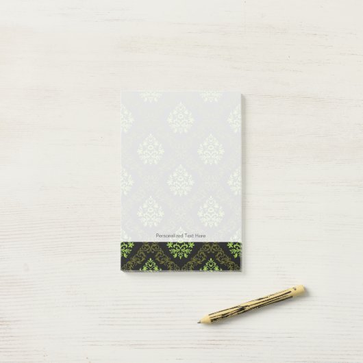 Post-it® Wallpaper Floral Green (Sur un bureau)