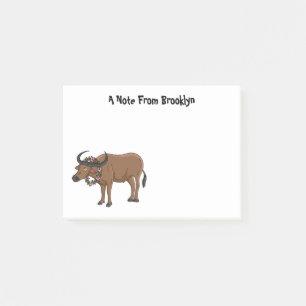 Post-it® Water buffalo with flowers