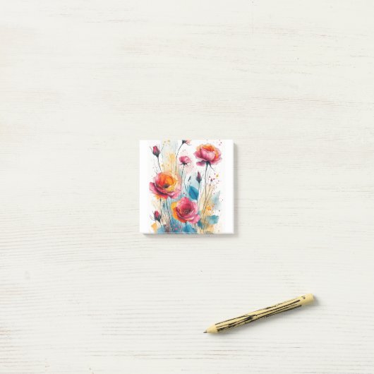 Post-it® Watercolor Abstract Art Phone Case (Sur un bureau)