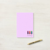 Post-it® Watercolor Cute Popsicle Glaces Creams (Sur un bureau)