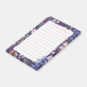 Post-it® Watercolor Floral Pattern Flowers Purple Girly (Incliné)