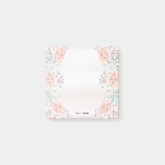 Post-it® Watercolor Peony Flower Post it Notes (Devant)