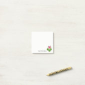 Post-it® Watercolor Pink Lotus with Buds & Leaves (Sur un bureau)