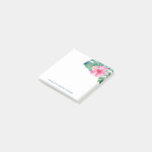 Post-it® Watercolor Tropical Hibiscus Flower and Palm Leaf (Incliné)