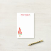 Post-it® Watercolor Watermelon Popsicle (Sur un bureau)