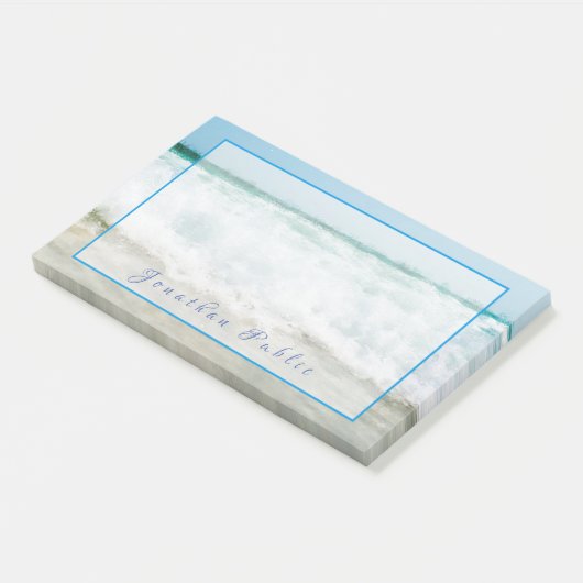 Post-it® Waves In Oil Elegant Nom manuscrit Modèle (Incliné)