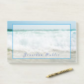 Post-it® Waves In Oil Elegant Nom manuscrit Modèle (Sur un bureau)