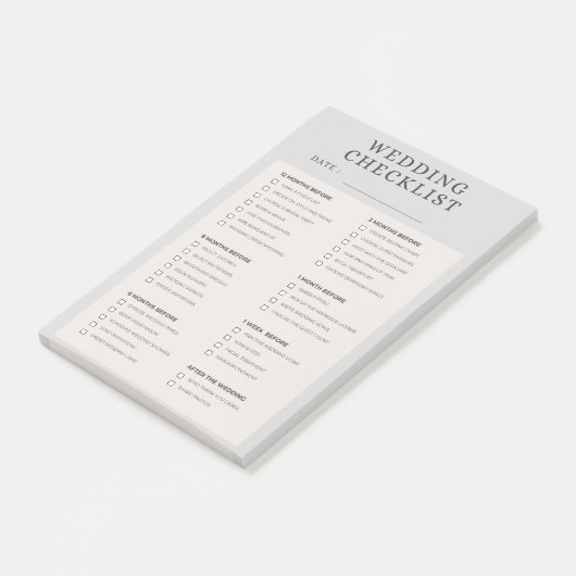 Post-it® wedding checklist (Incliné)