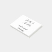 Post-it® Wedding couple name message date romantic elegant  (Incliné)