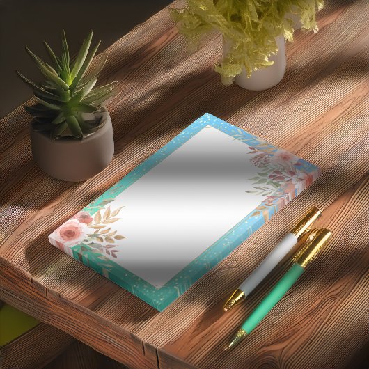 Post-it® Wedding shower Floral Turquoise or Confetti Polka 