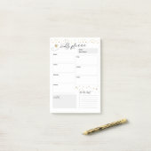 Post-it® Weekly Planner Heart Scatter Gold (Sur un bureau)