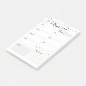 Post-it® Weekly Planner Heart Scatter Gold (Incliné)