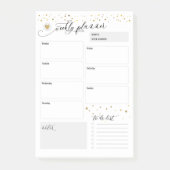 Post-it® Weekly Planner Heart Scatter Gold (Devant)