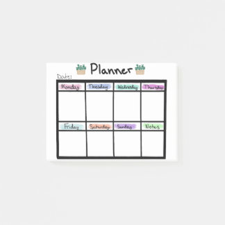Post-it® Weekly Planner Post it Notes