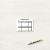 Post-it® Weekly Planner Post it Notes (Sur un bureau)