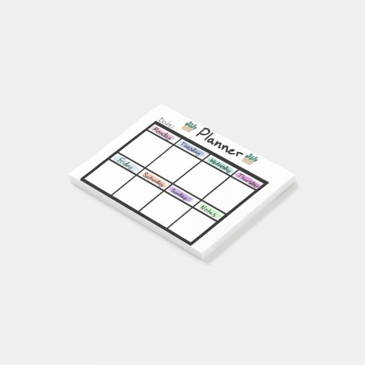 Post-it® Weekly Planner Post it Notes (Incliné)
