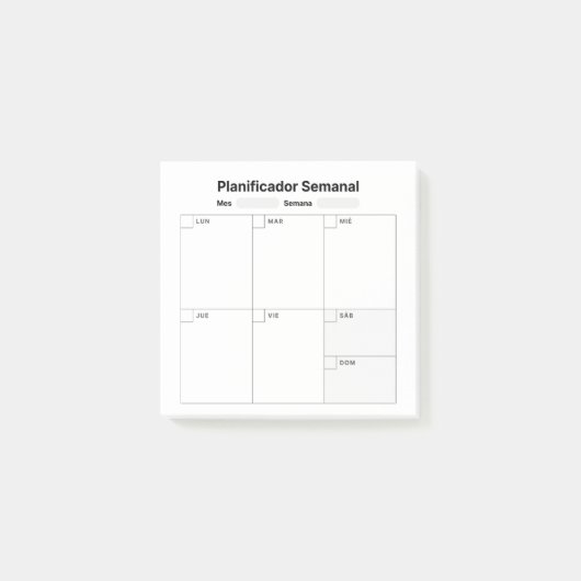 Post-it® Weekly Study Planner (in Spanish) (Devant)