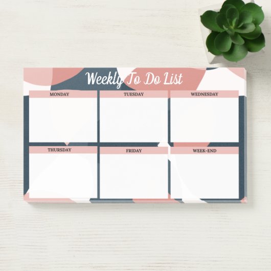 Post-it® Weekly To Do List Modern Minimalist  Notes (Kantoor)