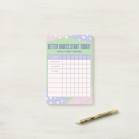 Post-it® Weekly Tracker (Sur un bureau)