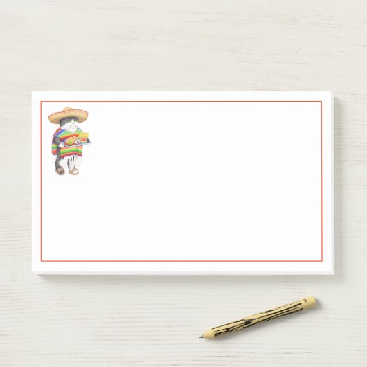 Post-it® WENDELITO CAT 10"X6" Notes (Sur un bureau)