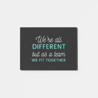 We're All Different But As A Team We Fit Together