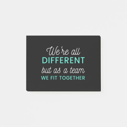 Post-it® We're All Different But As A Team We Fit Together (Devant)