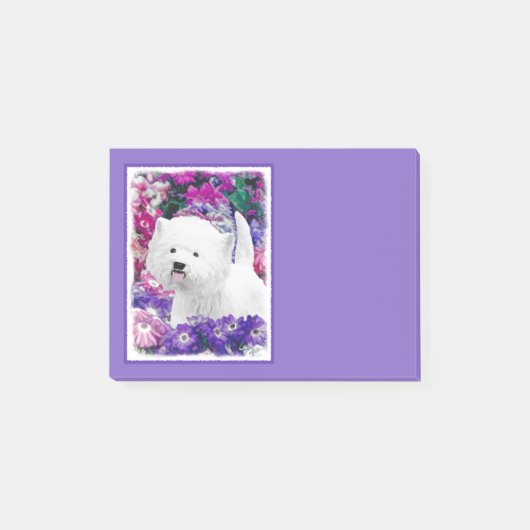 Post-it® West Highland White Terrier Peinture Chien Art (Devant)