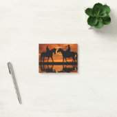 Post-it® Western Sunset Horseback équitation silhouette cow (Bureau)