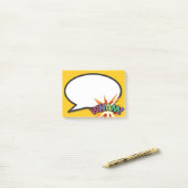 Post-it® WHAM Speech Bubble Fun Modern Comic Book (Sur un bureau)
