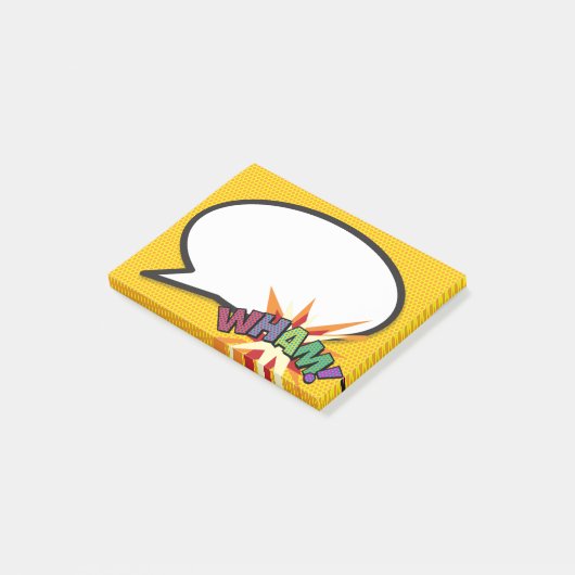 Post-it® WHAM Speech Bubble Fun Modern Comic Book (Incliné)