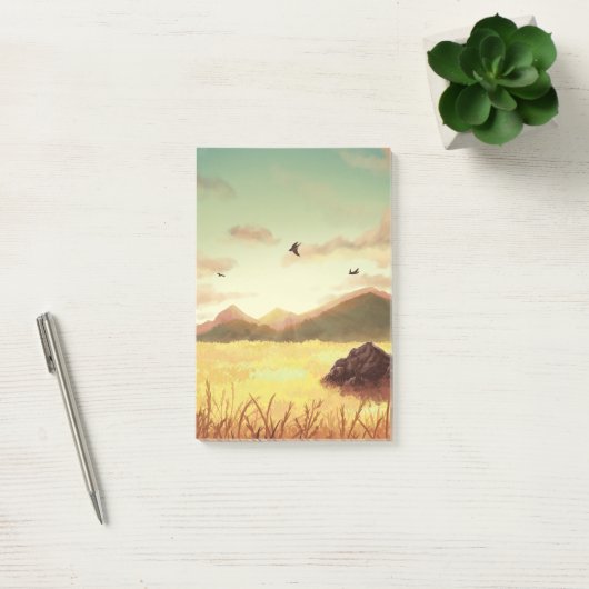 Post-it® Wheat fields at sunrise (Bureau)