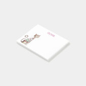 Post-it® Whimsical Chat Maman Amoureux des chats Aquarelle (Incliné)