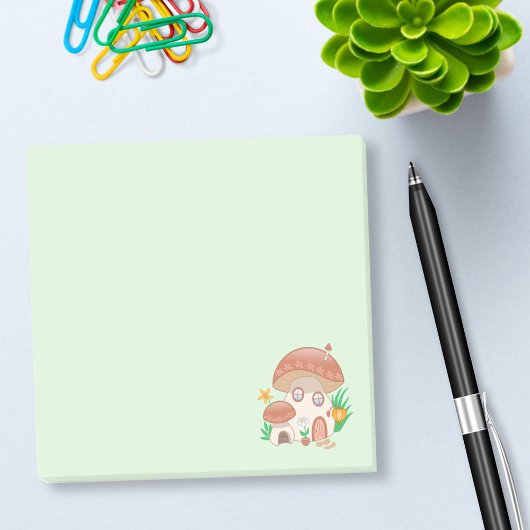 Post-it® Whimsical Fairy Champagne House Green