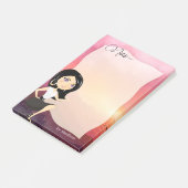 Post-it® Whimsical Girly Script Notes personnalisées (Incliné)