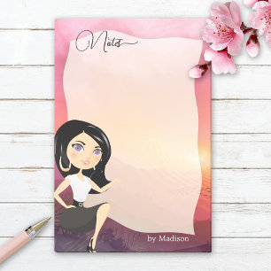Post-it® Whimsical Girly Script Notes personnalisées