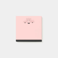 Whimsical pink pig cute Farm Animal