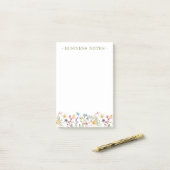 Post-it® Whimsical Wildflower Bloom Colorful Spring (Sur un bureau)