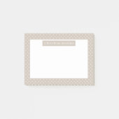 Post-it® White On Beige Polka Dots Pattern Custom Text (Devant)