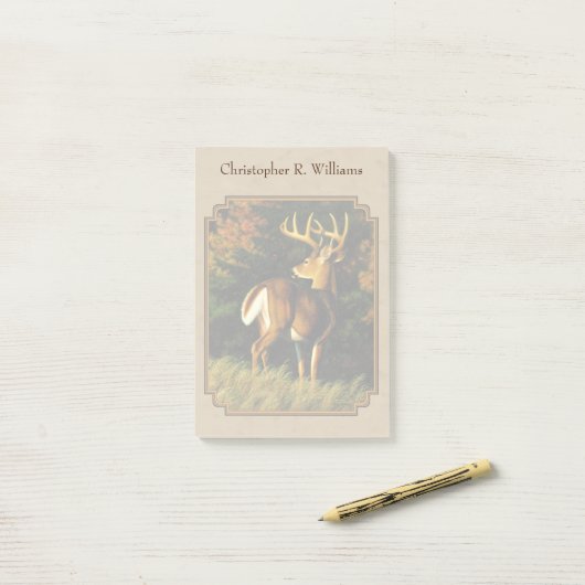 Post-it® Whitetail Buck (Sur un bureau)