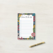 Post-it® Wild Garden Florals Custom Name To Do List (Sur un bureau)